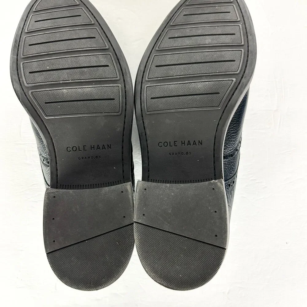 Cole Haan Men's Watson Casual Wigtip Oxford Dress Shoe Size 10 Black EUC Leather